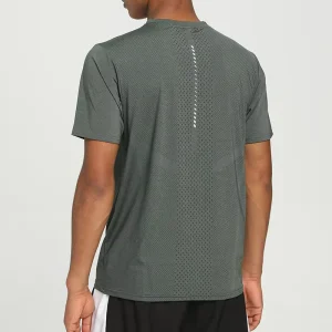 Men’s Polyamide Quick Drying Fitness Sport T-Shirts Summer Ice Silk Training with Round Neck for Running