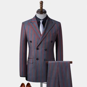 Men’s Polyester Suit & Blazer Double Breasted Formal Suit Set Custom Men Suit Formal for Business Suit Wedding Suit