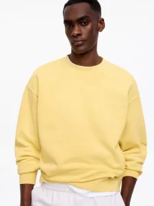 Men’s Premium 100% Cotton Fleece O-Neck Pullover Sweatshirt Eco-Friendly Breathable 360g Embossed Silk Screen Printed Logo