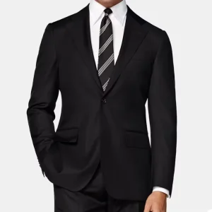 Men’s Premium Stretch Plus Size Italian Style Made Measure Half Canvas Blazer Jackets Dress Pants Business Formal 100% Wool