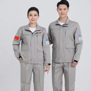 Men’s Pure Cotton Workwear Set Flame Retardant Anti-Static Safety Clothing for Construction & Engineering Workwear