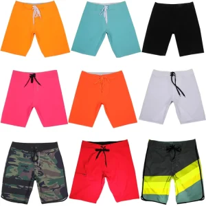Men’s Quick Dry Beach Shorts Factory Custom Athletic Swim Trunks Bulk Swimwear Shorts for Men Summer Surfing