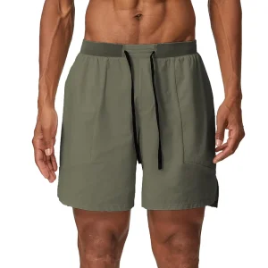Men’s Quick Dry Breathable Running Shorts Skin Friendly Mid Waist Drawstring Closure Plus Size Outdoor Tennis Active Wear Woven