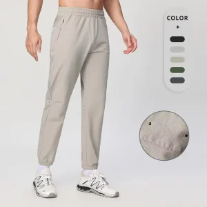 Men’s Quick Dry Joggers Waterproof Sportswear for Autumn Gym Workout Zipper Pockets for Athletic Running