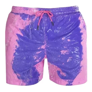 Men’s Quick Dry Plus Size Men’s Fitness Swimwear Short Men Temperature Water Sensitive Color Changing Beach Shorts