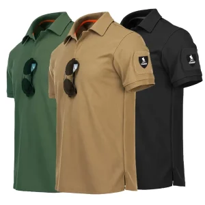 Men’s Quick Dry Polo Shirts for Summer Breathable Tactical Tops Customized Man Embroidered Clothes Plain Turn down Polo Shirt