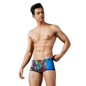 Men’s Quick Dry Print Swimming Trunks Beach Board Surfing Shorts Swimwear Swimsuits Mens Swim Trunks Beach Shorts