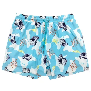 Men’s Quick Dry Shark Print Swim Trunks Mesh Lining Beach Shorts Summer Swimwear