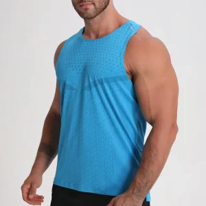 Mens Quick Dry Slim Fit 100% Polyester Vests Logo Custom Tank Top Fitness Running Men Gym Tank Top Men’s Vests