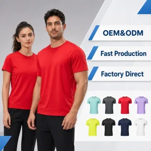 Men’s Quick Dry Sports T-Shirts Custom Logo Summer Lightweight Casual Sportswear Running Gym Workout Athletic Training Top