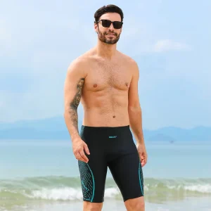 Men’s Quick Dry Swim Shorts Anti Chlorine Breathable Compression Swimwear Printed Beach Swimming Trunks