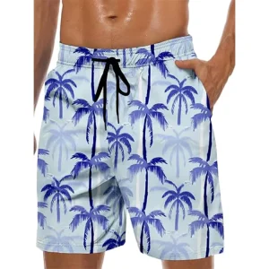 Men’s Quick Dry Swimwear Casual Comfort Beach Trunks Elastic Waistband Custom Surf Colorful Breathable Design Printing Logo