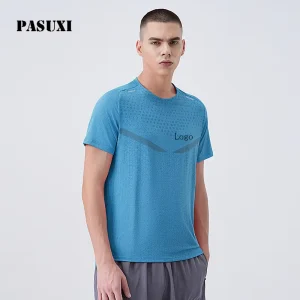 Men’s Quick Dry T Shirt Active Sports Running Basketball Training Top with Breathable Mesh Lightweight Stretch Fabric