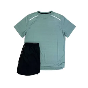 Men’s Quick Dry T-Shirt and Running Shorts Set Breathable Athletic Wear for Gym Training and Outdoor T-Shirt Set