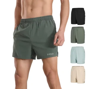 Men’s Quick Drying Sports Shorts For Running Training Customizable Logo Sweatpants Pockets Gym Wear Activewear Fitness Training