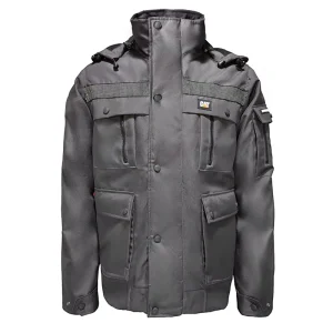 Men’s Quilted Fleece Lined Workwear Jacket Loose Fit Waterproof Active Hooded Coat XS XL Sizes for Winter OEM Service Available
