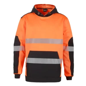 Men’s Reflective Strip Workwear Hooded Top Knitted Sweater Outdoor Workwear