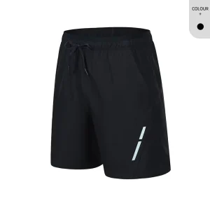 Men’s Reflective Stripe Summer Breathable Polyester Plus Size Sports Shorts