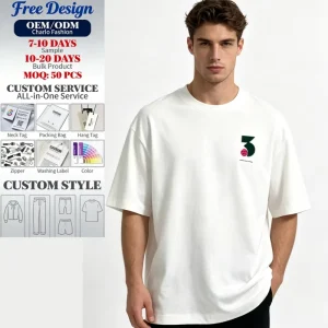 Men’s Regular Fit White T-Shirt Casual Boxy Fit 100% Cotton Knitted Compressed Streetwear Short Sleeve Tee
