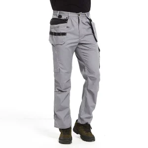Men’s Reinforced Cargo Pants Cordura Knees Construction Trousers with Holster Tool Pocket for Carpenter Engineer Electrical