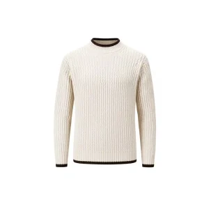 Men’s Ribbed Knit Sweater Crew Neck Pullover Long Sleeve Soft Warm Breathable Autumn OEM ODM