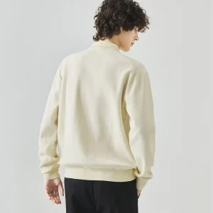 Men’s Ribbed Polo Knit Sweater Cotton Blend Casual Long Sleeve Business Casual Knitwear Top