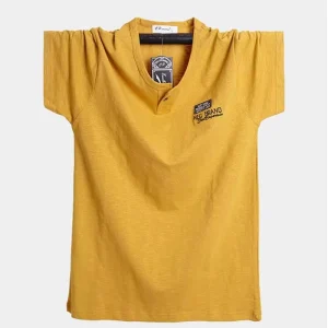 Men’s Round Neck T-shirt Customized Embroidered Logo