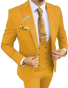 Men’s Set 3 piece Suit Comfortable Fit Set Formal Wedding Business Men’s Set
