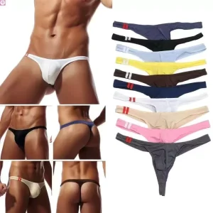 Men’s Sexy Low Waist Thin Solid Color Cotton Breathable Small Triangle Underwear