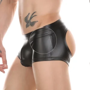 Men’s Sexy Underwear Low Waist Leather Thong European and American Gay Underwear Spot