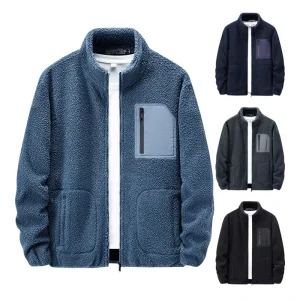 Men’s Sherpa Fleece Full-Zip Jacket Polar Fleece Lined Windproof Winter Coat