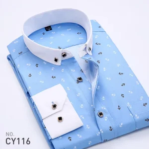 Men’s Shirt Autumn Long Sleeve Thin Business Casual Wear Breathable Regular Fit