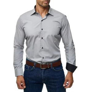Men’s Shirt Long Sleeve Cotton Daily Wear Smart Casual Shirts Chemise Pour Homme