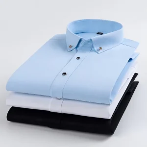 Men’s Shirts Manufacturer Business Shirts for Men Long Sleeve Custom White Dress Shirt