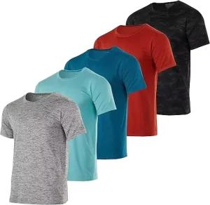 Men’s Short Sleeve Dry Fit Activewear Slim Fit Screen Printing O Neck Shirt