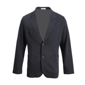 Men’s Single Breasted Black Suit Slim Style Blazer Collar High XL for Business Casual Wear