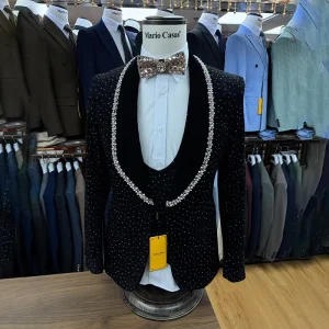 Men’s Single Breasted Suits Blazers Dinner Formal Wedding Tuxedo 3 Piece Italian Import