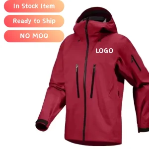 Men’s Single-Person Waterproof Rain Jacket Windproof Stand Zipper Breathable for Outdoor Climbing Motorcycle Riding Travel