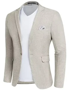 Men’s Slim Fit Blazer Jackets Suit One Button Lightweight Sport Coats Casual Blazer