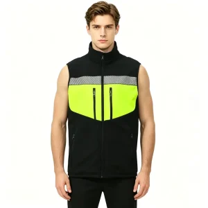 Men’s Slim Fit Business Formal Waistcoat Single Breasted Sleeveless Suit Vest Zipper Closure