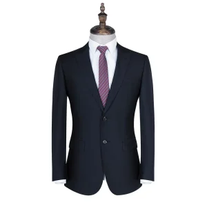 Men’s Slim Fit Business Suit Jacket Tuxedo Blazer Wool Polyester Single Breasted Custom Track Suit Men’s blazer Suit