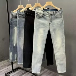 Men’s Slim Fit Jeans Trendy Versatile Stretchy Straight Leg Casual Comfortable High-quality Durable Style