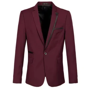 Men’s Slim Fit Suit Blazer Red Single Breasted Sizes 2XL 3XL 4XL 5XL L
