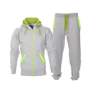 Men’s Slim Fit Tracksuits Custom Blank Fashion Design with Solid Color Full Zip Breathable Autumn Style