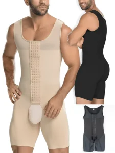 Mens Slimming Full Body Shaper Compression Tummy Control Shapewear Open Crotch Male Tight Shaping Underwear