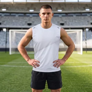 Men’s Soccer Jersey Blank Football Shirts Quick Dry Sports Tank Top Athletic Sleeveless Football Wear