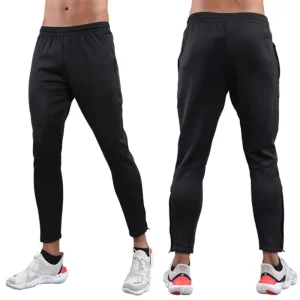 Mens Soccer Training Sport Trousers With Pocket Zipper Jogging Male Fitness Workout Running Pants 1 Piece Sportswear Adults