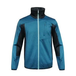 Men’s Softshell Jacket Blue Melange Knitted