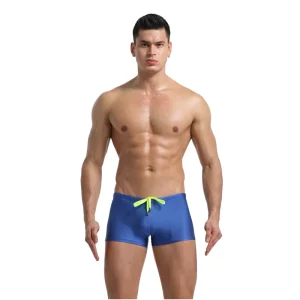 Men’s Solid Fashion Beachwear Swim Shorts Transparent Spandex Nylon Waterproof Quick Dry 1 Piece