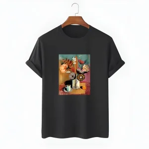 Men’s Solid Knitted Cotton T-Shirt Soft Breathable Custom Logo Front Printed OEM